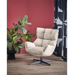 ORINOKO béžové relaxační křeslo s otočnou funkcí Halmar