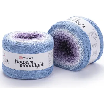 Příze Yarn Art Příze Flowers Moonlight 3264 fialová, lila, smetanová, modrá
