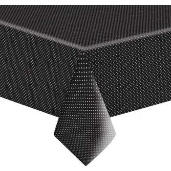 Jednorázový ubrus Ubrus papírový Daisy 120x180cm, černý s tečkami