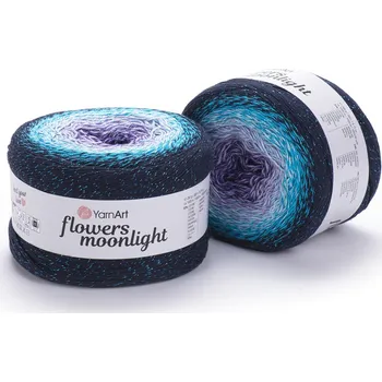 Příze Yarn Art Příze Flowers Moonlight 3254 fialová, lila, tyrkys, tmavě modrá