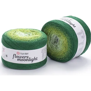 Příze Yarn Art Příze Flowers Moonlight 3283 hráškově zelená, jarní zelená, vánoční zelená