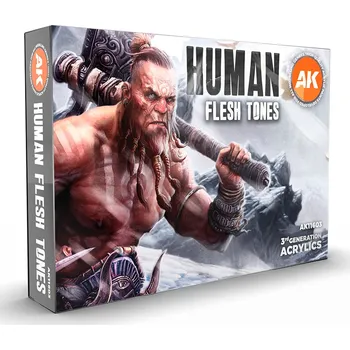 Modelářská barva AK Interactive Human Flesh Tones Set 6x17 ml