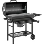 Gril na dřevěné uhlí z oceli | černý