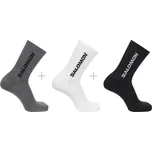 Ponožky SALOMON EVERYDAY CREW 3-PACK LC2086200 BLACK/WHITE/MED GREY MELANGE XL