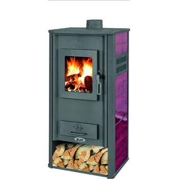 Krbová kamna BLIST krbová kamna ROMA E s výměníkem - červená (II. Jakost) - akce