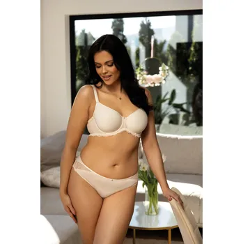 Podprsenka VIANIA Krémová vyztužená podprsenka s krajkou po obvodu 95 G 204461.210