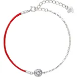Kabbalah náramek stříbrný kulatý krystaly 13004.3 červený