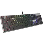 Genesis herní mechanická klávesnice THOR 420/RGB/Content Slim Blue/Drátová USB/US layout/Šedá