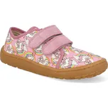 Barefoot dětské plátěnky Froddo - Canvas White/pink růžové Velikost: 30