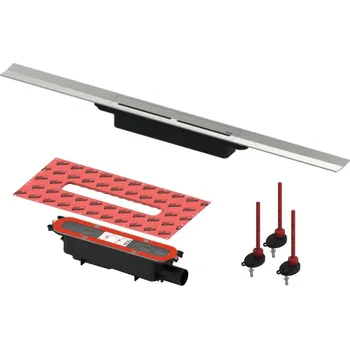 Sprchová vanička Siko TECE set sprchového žlabu 90cm DN50 nerez 670900SET2
