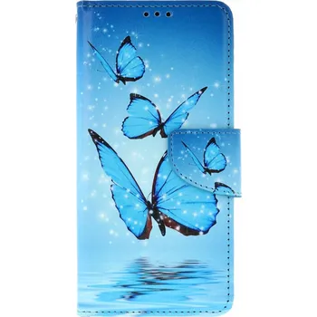 Pouzdro na mobilní telefon Pouzdro Samsung A57 Modří motýlci (kryt neboli obal na Samsung A57)