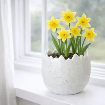 Velikonoční dekorace Wikholm Form Skořápka Mona bílá melange M