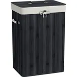 Úzký koš na prádlo s víkem 72 litrů | černý