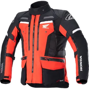Moto bunda Bunda na motorku Alpinestars Bogota PRO Drystar Honda kolekce fluo červeno-černá XL