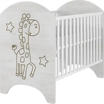 Postýlka s gravírem - žirafka