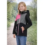 DÍVČÍ SOFTSHELLOVÁ BUNDA ČERNÁ/ ŠEDÁ/ RŮŽOVÁ HK5660 Velikost: 146, Barva: Černá/ šedá/ růžová