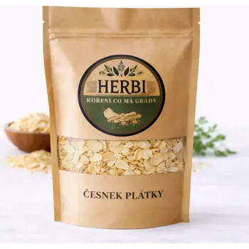 Koření Herbi Česnek plátky, 100 g – sušený česnek s intenzivní chutí