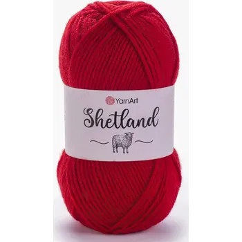 Příze Pletací příze YarnArt SHETLAND 507 červená, klasická 100g/220m