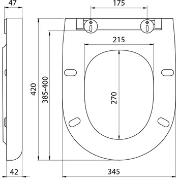 WC sedátko Isvea ABSOLUTE WC sedátko, Soft Close, Easy Take, bílá 40R80200I