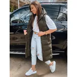 Černá dámská dlouhá prošívaná vesta s kapucí Dstreet TY3030