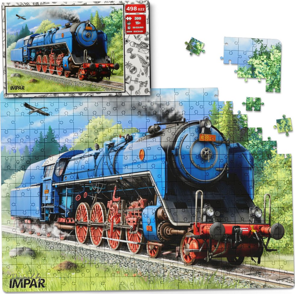 Puzzle 300 dílků – Lokomotiva Papoušek