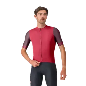 cyklistický dres Castelli pánský cyklistický dres Prologo Lite 2, rich red/bordeaux - M