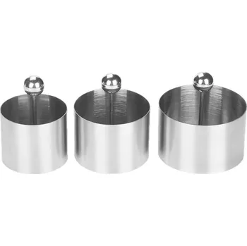 Forma na pečení Formy na těsto a dezerty - sada 3 kusů - nerezová ocel | Gastrokitchen