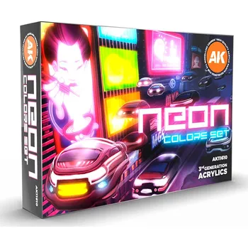 Modelářská barva AK Interactive Neon Colors Set 6x17 ml