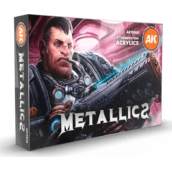 Modelářská barva AK Interactive Metallics Colors Set 6x17 ml