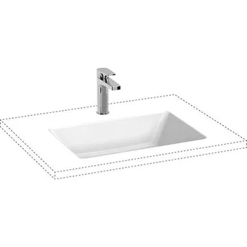 Umyvadlo Jika Cubito Zdola zápustné umyvadlo 53,5x37 cm, s přepadem, Perla, bílá