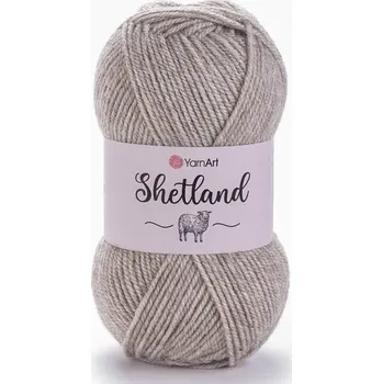 Příze Pletací příze YarnArt SHETLAND 504 šedobéžová, klasická 100g/220m