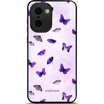 Pouzdro na mobilní telefon Lesklý kryt na mobil OnePlus 15R - Mobiwear Glossy GP77G, fialoví motýlci (Prémiové lesklé pouzdro, obal, kryt Mobiwear Glossy na mobil OnePlus 15R s motivem)