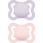 MAM Supreme 0m+ dudlík Purple/ Pink 2 ks