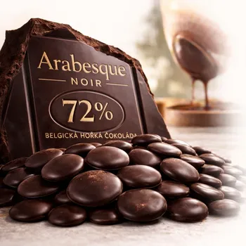 Čokoláda Arabesque Noir Belgická hořká čokoláda 72 %, 500 g