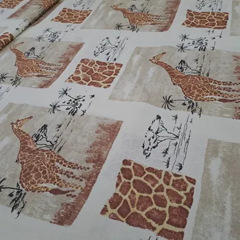 Pro útulný domov bavlněná látka ŽIRAFY - metráž