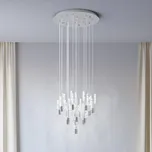 Eglo 390477 - LED Lustr na lanku ALEMDINA 15xLED/2,6W/230V 2200/3000/4000K chrom