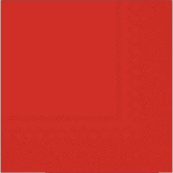 Papírový ubrousek Ubrousky 3-vrstvé Červené 25x25cm