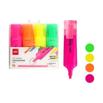Zvýrazňovač DELI ES622 neon sada