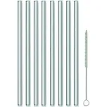 Brčka skleněná s čistítkem GRACE 23 cm sada 9 ks