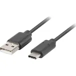 LANBERG Kabel USB 2.0 USB A vidlice,USB C vidlice zlacený 3m černá