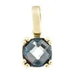 Přívěsek zlatý Topaz přírodní London Blue v krapnách