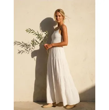 Dámské šaty Sinsay - Maxi šaty - krémová - 871AL-01X - 871AL-01X-M