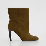 Reserved - Semišové kotníkové boty na podpatku - béžová - 563ID-80X - 563ID-80X-37