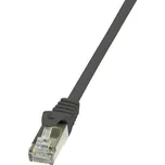 LogiLink CP1083S RJ45 síťové kabely, propojovací kabely CAT 5e F/UTP 7.50 m černá s ochranou 1 ks