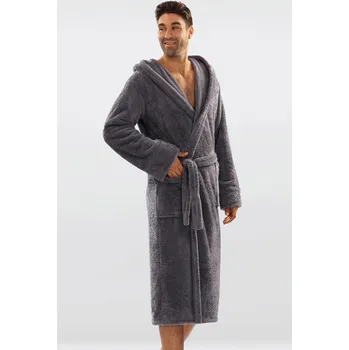 Pánský župan Pánský župan s kapucí Dkaren 130 Barva: Šedá, Velikost: 2XL