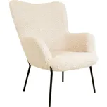 Krémové křeslo z umělé kožešiny Glasgow – Bonami Essentials ID_1384025