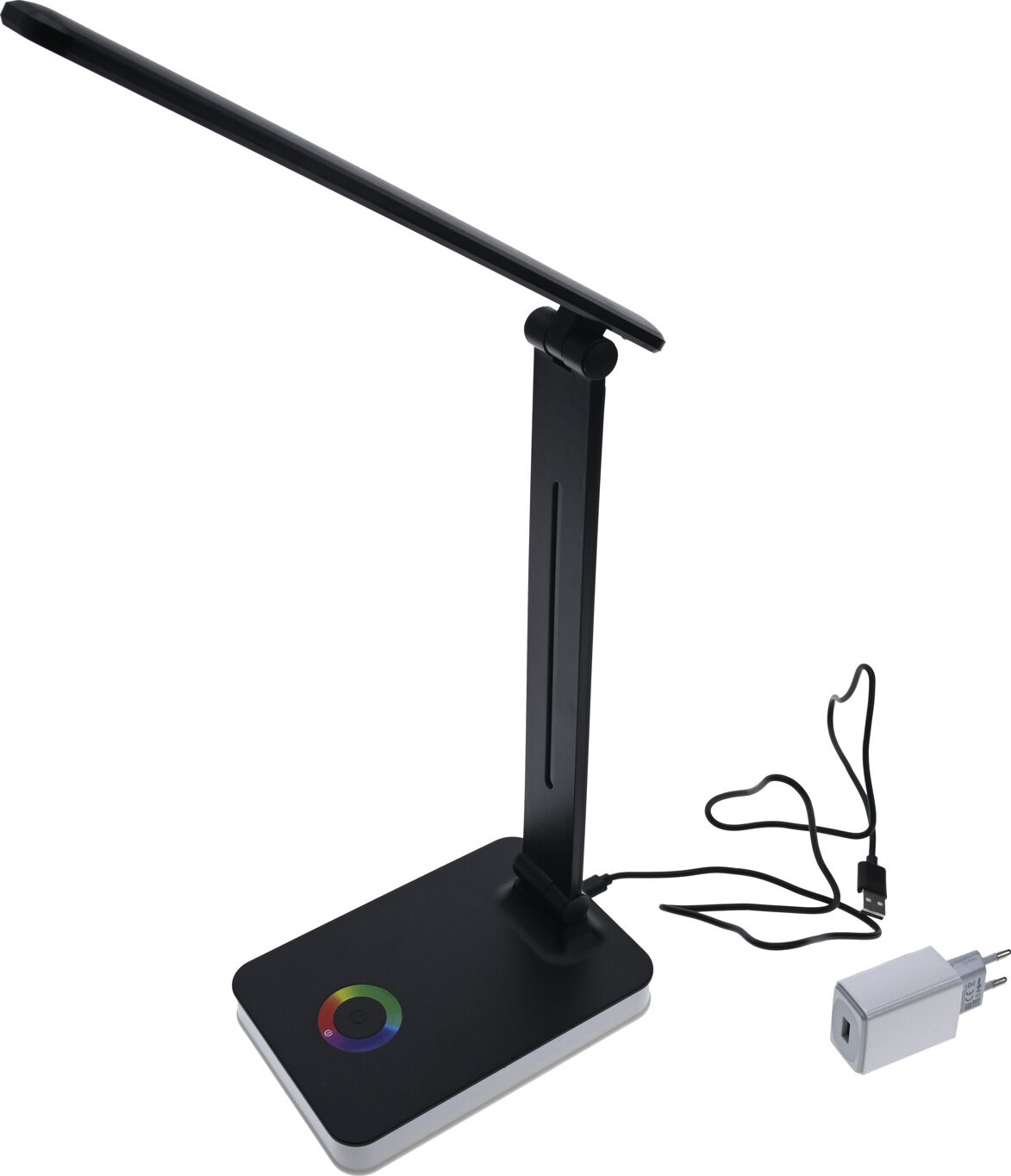 LED kancelářská stolní lampa s dotykovým ovládáním – černá matná