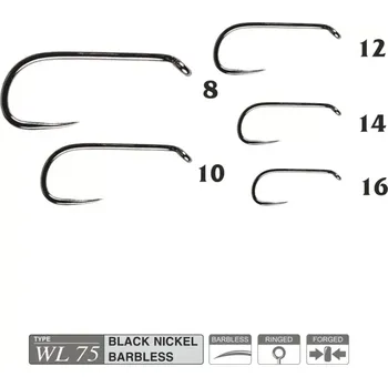 Rybářský háček Muškařské háčky Traper Hikara WL75 vel. 8