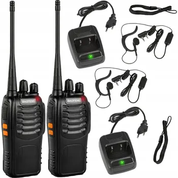 Vysílačka 2X VYSÍLAČKA VYSÍLAČKA RADIOTELEFON BAOFENG VELKÝ DOSAH + SLUCHÁTKA