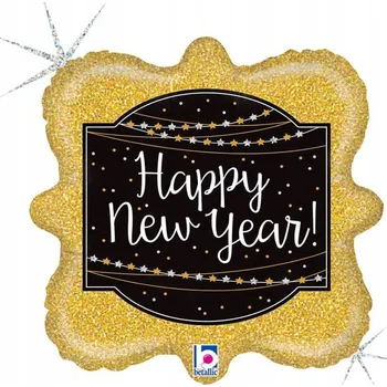 Balónek Fóliový balónek Šťastný Nový Rok 35x35 cm, na Silvestra Grabo Balloons